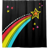 Rainbow Shooting Star Space Duschvorhang (Vorderseite)