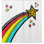 Rainbow Shooting Star Space Duschvorhang (Vorderseite)