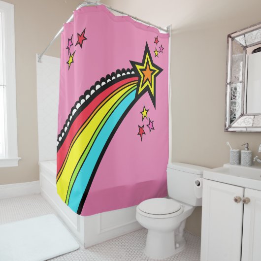 Rainbow Shooting Star Space Duschvorhang (Beispiel)