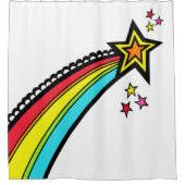 Rainbow Shooting Star Space Duschvorhang (Vorderseite)