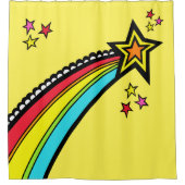 Rainbow Shooting Star Space Duschvorhang (Vorderseite)