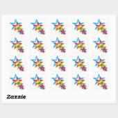Rainbow Shooting Stars Sticker (Blatt)