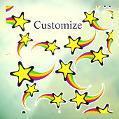 Rainbow Shooting Stars Thunder_Cove Fensteraufkleber (Blatt 3)