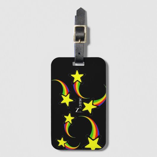 Rainbow Shooting Stars Thunder_Cove Gepäckanhänger (Vorderseite Vertikal)