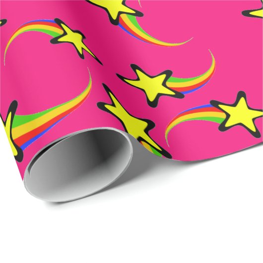 Rainbow Shooting Stars Thunder_Cove Geschenkpapier (Rolleneckpunkt)