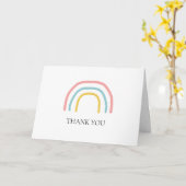 Rainbow Shower Geburtstag Danke, Card Karte (Gelbe Blume)