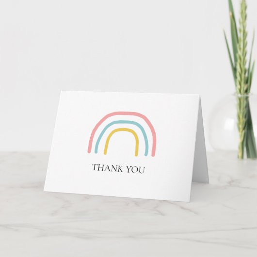 Rainbow Shower Geburtstag Danke, Card Karte (Vorderseite)