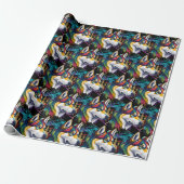 Rainbow Siberian Husky Geschenkpapier (Ungerollt)