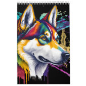 Rainbow Siberian Husky Kalender (Titelbild)