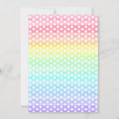 Rainbow Sie Birthday farbenfrohe Wasserfarbe Ombre Save The Date (Rückseite)