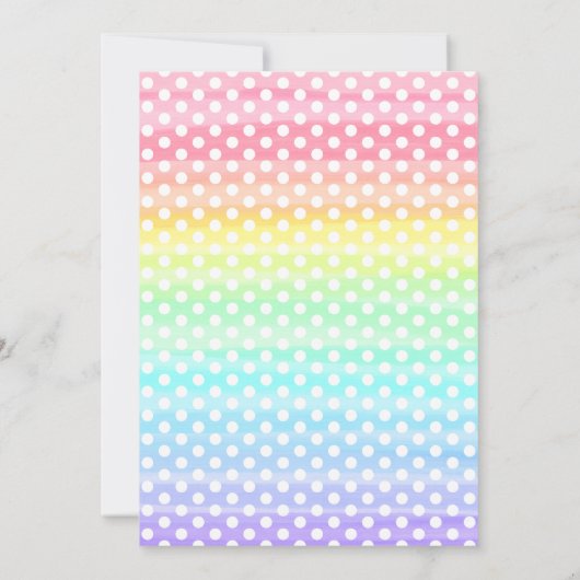 Rainbow Sie Birthday farbenfrohe Wasserfarbe Ombre Save The Date (Rückseite)