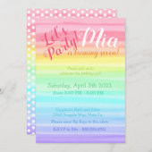 Rainbow Sie Birthday farbenfrohe Wasserfarbe Ombre Save The Date (Vorne/Hinten)