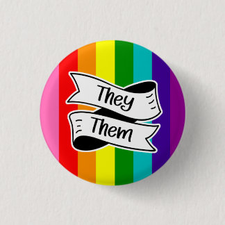 Rainbow Sie/sie Pronoun Abzeichen Button