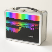 Rainbow Silhouette People Personalisiert Lunchbox (Vorderseite)