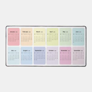 Rainbow Simple Minimalistisch 2025 Kalender Monats Schreibtischunterlage