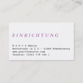 Rainbow simple visitenkarte (Rückseite)