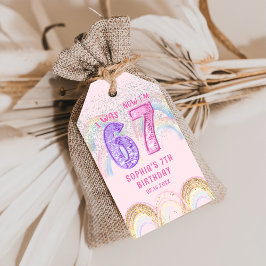 Rainbow Six Seven 67 Birthday Gift Tag Geschenkanhänger