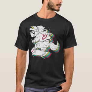 Rainbow Skate Unicorn Niedlich Sparkle Skater Xmas T-Shirt