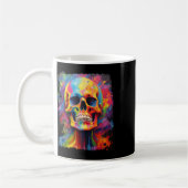 Rainbow Skeleton Anatomie Beängstigendes Halloween Kaffeetasse (Links)