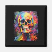 Rainbow Skeleton Anatomie Beängstigendes Halloween Magnet (Vorne)