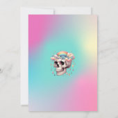 Rainbow Skeleton Birthday Einladung (Rückseite)