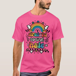 Rainbow Skelett Straight against Hate Women Gay P T-Shirt