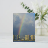 Rainbow Skies Office personalize Destiny's Postkarte (Stehend Vorderseite)
