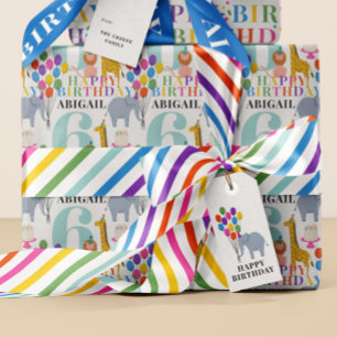 Rainbow Skinny Stripe Muster Satinband