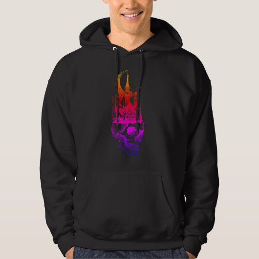 Rainbow Skull Castle Hoodie (Vorderseite)