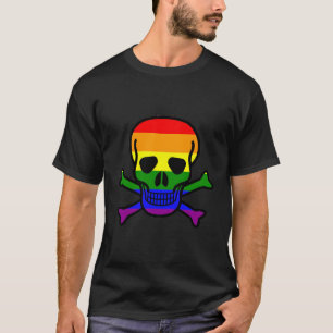 Rainbow Skull Crossbones T-Shirt