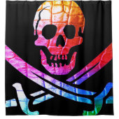 Rainbow Skull Duschvorhang (Vorderseite)