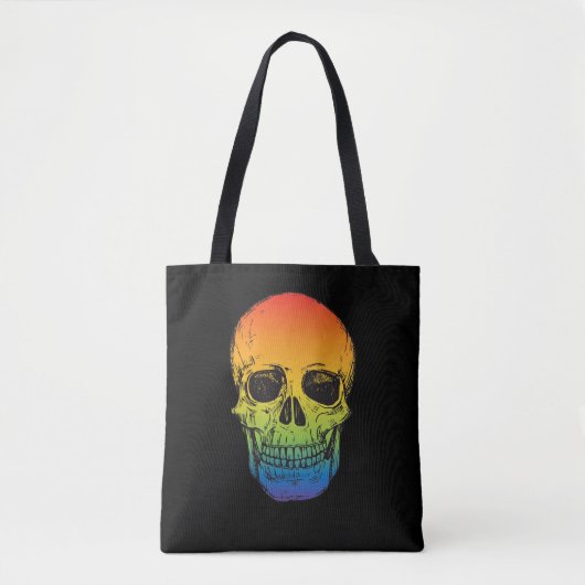 Rainbow Skull - für Trick oder Treat & Fun! Tasche (Vorderseite)