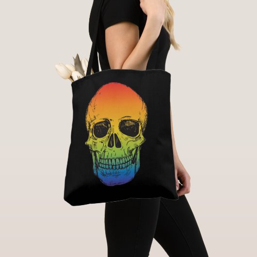 Rainbow Skull - für Trick oder Treat & Fun! Tasche (Von Nahem)