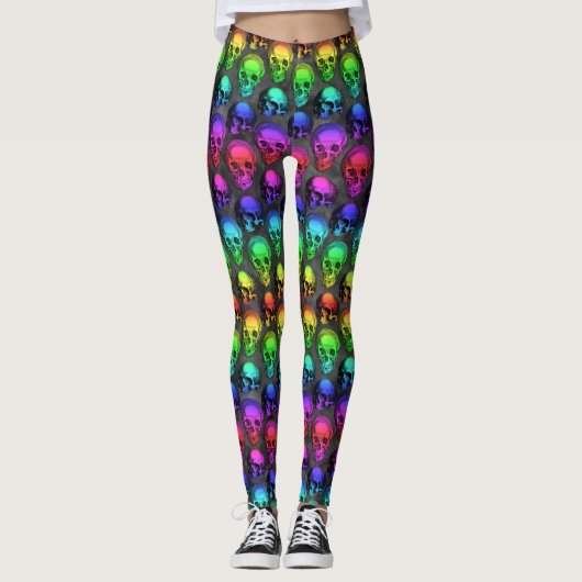 RAINBOW SKULL LEGGINGS (Vorderseite)