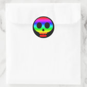 Rainbow Skull Sticker Zwei (Tasche)