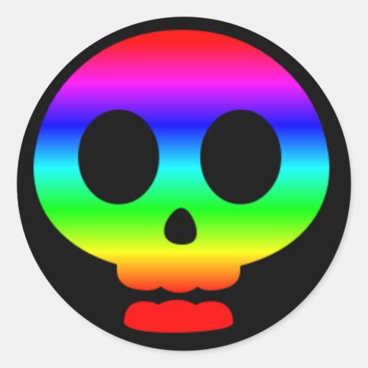 Rainbow Skull Sticker Zwei (Vorderseite)
