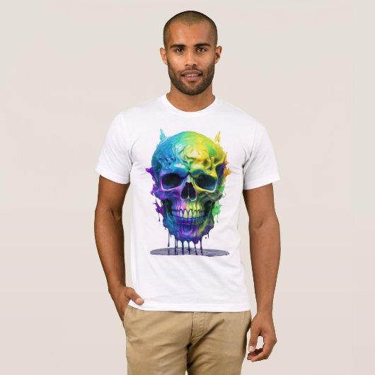 Rainbow-Skull T-Shirt (Vorne ganz)