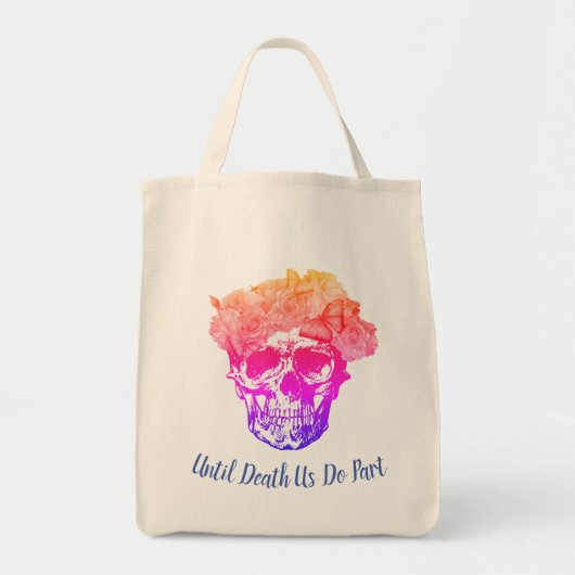Rainbow Skull Tote Bag Tragetasche (Vorne)