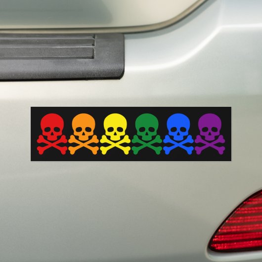 RAINBOW SKULLS AUTOAUFKLEBER (Auf Auto)