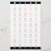 Rainbow Skulls Briefpapier (Vorderseite)