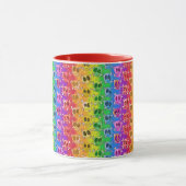Rainbow Skulls Gay Pride Flag Colors Tasse (Zentrum)
