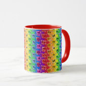 Rainbow Skulls Gay Pride Flag Colors Tasse (VorderseiteRechts)