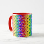 Rainbow Skulls Gay Pride Flag Colors Tasse (Vorderseite Links)
