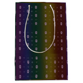 Rainbow Skulls Geschenktasche Mittlere Geschenktüte (Vorderseite)