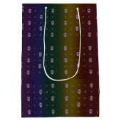 Rainbow Skulls Geschenktasche Mittlere Geschenktüte (Rückseite)