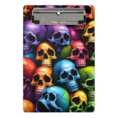 Rainbow Skulls Mini Klemmbrett (Vorderseite)