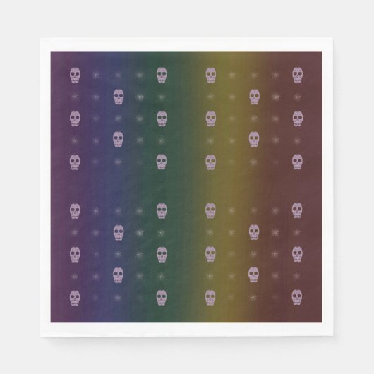 Rainbow Skulls Napkins Serviette (Vorderseite)