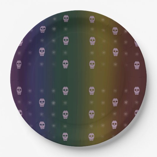 Rainbow Skulls Paper Plate Pappteller (Vorderseite)