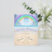 Rainbow Sky Beach Wedding UAWG Postcard Postkarte (Stehend Vorderseite)