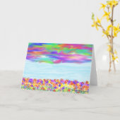 Rainbow Sky Blume Grußkarte Karte (Gelbe Blume)